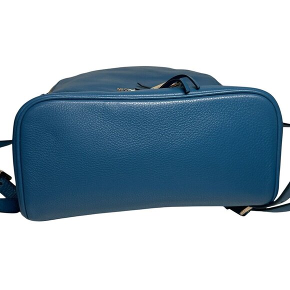 Michael Kors Rhea Zip Medium Leather DK Chambray Backpack with Tag - Picture 10 of 16